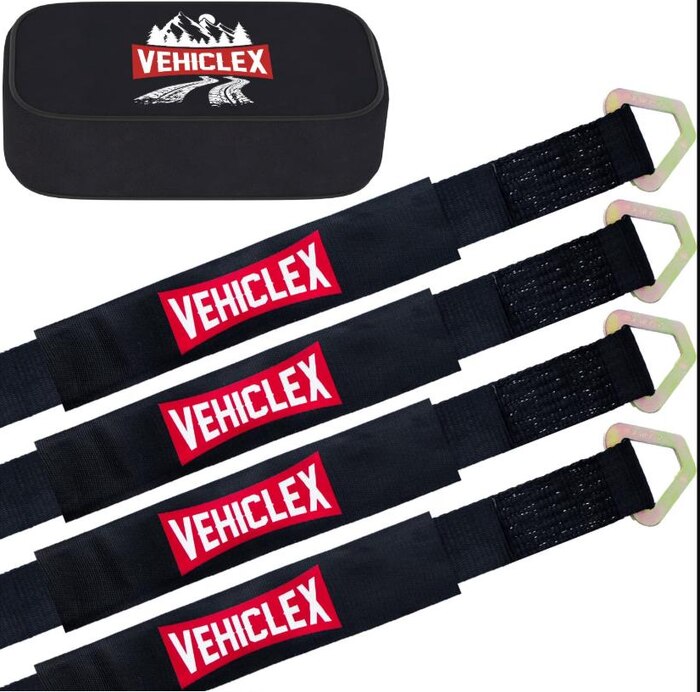 Photo: the VEHICLEX axle tie-down straps