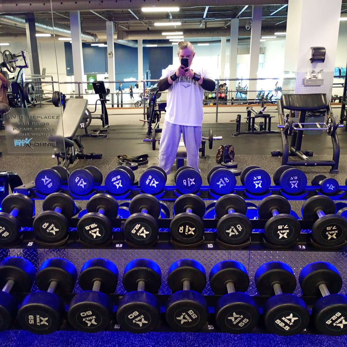 Full dumbbell rack run at the gym