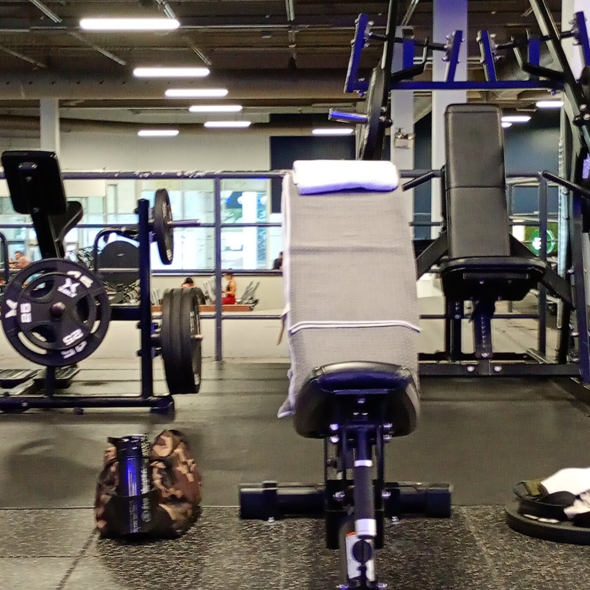 Machine corner of the gym floor